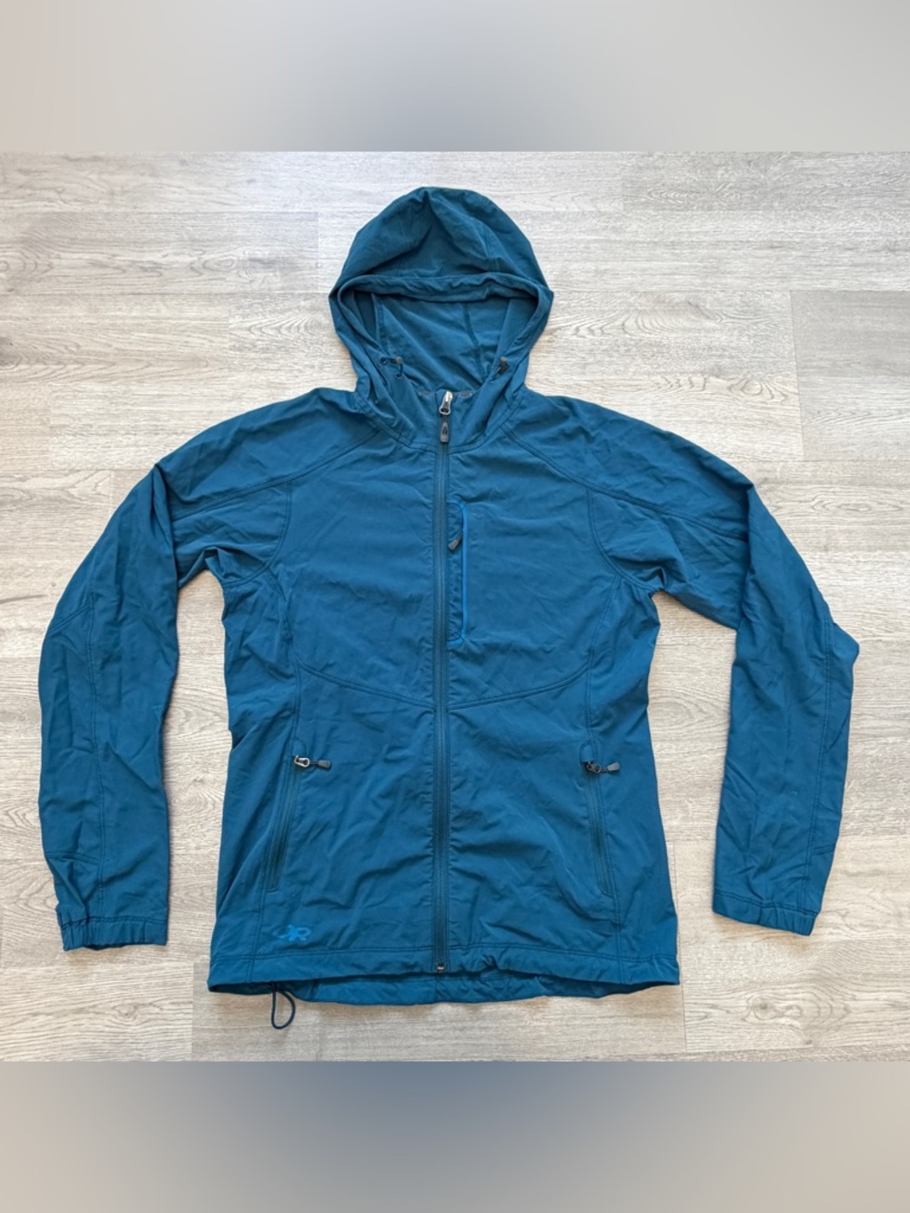 Outdoor Research Ferrosi Hoody Jacket Women's Blue Full Zip Stretch Nylon Size M